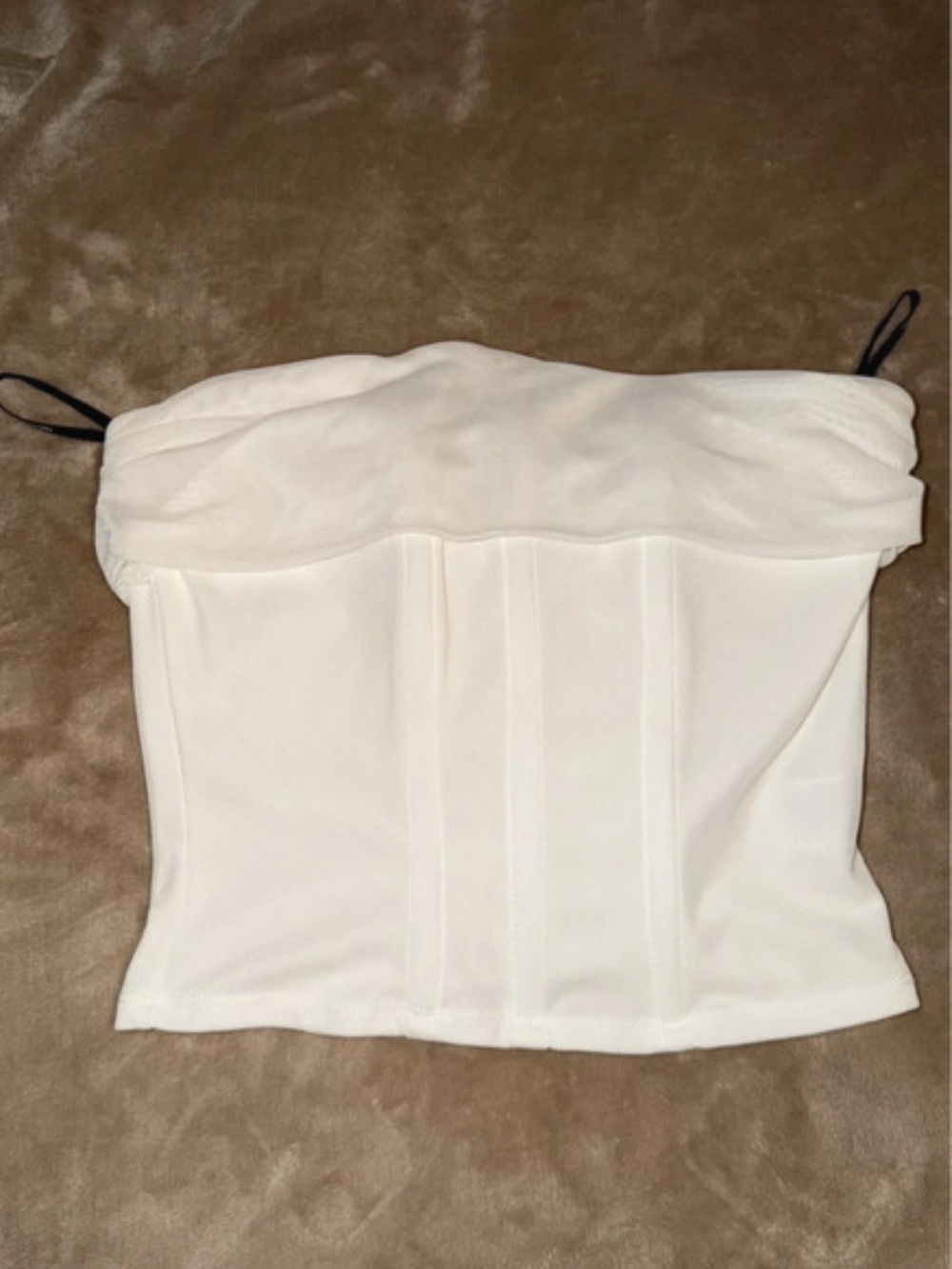 Forever 21 White Strapless Corset-style Top